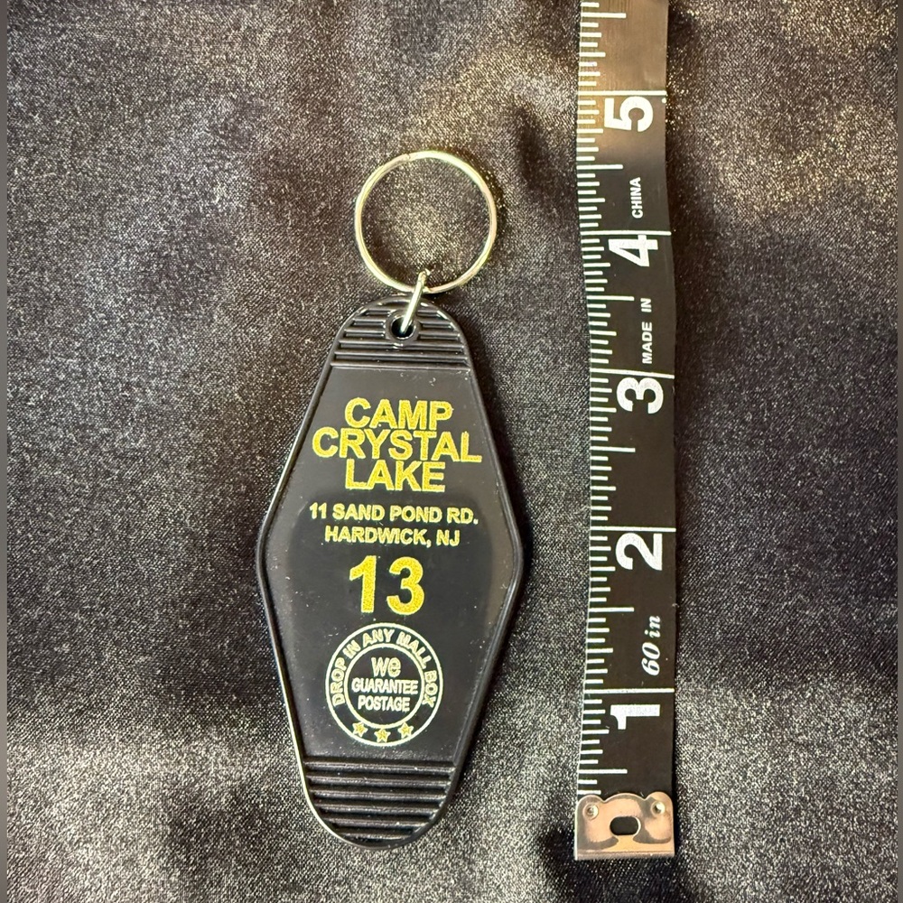 😋 3 for $15 Camp Crystal Lake Black Keychain - Picture 3 of 3